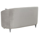  Coaster Furniture Avonlea 508462 Upholstered Sloped Arm Loveseat - Grey Velvet IMAGE 5
