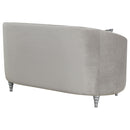  Coaster Furniture Avonlea 508462 Upholstered Sloped Arm Loveseat - Grey Velvet IMAGE 7