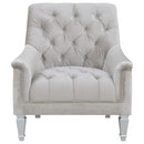  Coaster Furniture Avonlea 508463 Velvet Upholstered Sloped Arm Chair - Grey Velvet IMAGE 2