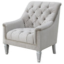  Coaster Furniture Avonlea 508463 Velvet Upholstered Sloped Arm Chair - Grey Velvet IMAGE 3