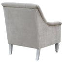  Coaster Furniture Avonlea 508463 Velvet Upholstered Sloped Arm Chair - Grey Velvet IMAGE 7