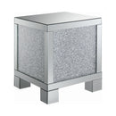  Coaster Furniture Gillian 722497 Rectangular Mirrored Acrylic Side End Table - Silver IMAGE 1