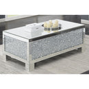  Coaster Furniture Gillian 722498 Rectangular Mirrored Acrylic Coffee Table - Silver IMAGE 4