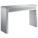  Coaster Furniture Gillian 722499 Mirrored Acrylic Entryway Console Table - Silver IMAGE 1