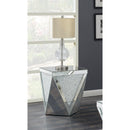  Coaster Furniture Amore 722507 Square Mirrored Acrylic Crystal Side End Table - Silver IMAGE 3