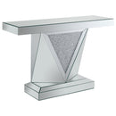  Coaster Furniture Amore 722509 Mirrored Acrylic Entryway Sofa Console Table - Silver IMAGE 1