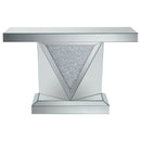  Coaster Furniture Amore 722509 Mirrored Acrylic Entryway Sofa Console Table - Silver IMAGE 2