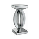  Coaster Furniture Amalia 722517 Square Mirrored Acrylic Crystal Side End Table - Silver IMAGE 1
