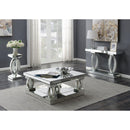  Coaster Furniture Amalia 722517 Square Mirrored Acrylic Crystal Side End Table - Silver IMAGE 4