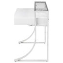  Coaster Furniture Gemma 802141 48-inch 2-Drawer Writing Desk - White High Gloss IMAGE 4