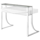  Coaster Furniture Gemma 802141 48-inch 2-Drawer Writing Desk - White High Gloss IMAGE 7