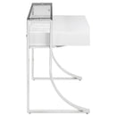  Coaster Furniture Gemma 802141 48-inch 2-Drawer Writing Desk - White High Gloss IMAGE 8