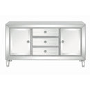  Coaster Furniture Leticia 950825 3-Drawer Mirrored Storage Accent Cabinet - Silver IMAGE 2