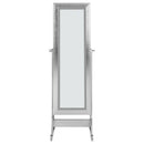  Coaster Furniture Moore 951017 Cheval Mirror with Jewelry Storage - Silver IMAGE 3