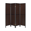 Coaster Furniture Deepika 961414 4-Panel Room Divider Folding Screen - Rustic Tobacco IMAGE 2