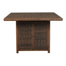  Signature Design by Ashley Paradise Trail P750-665 Square Bar Table with Fire Pit IMAGE 3