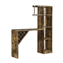  Coaster Furniture Belvedere 182127 5-shelf Home Bar Table Wine Storage - Rustic Nutmeg IMAGE 1