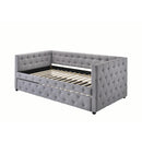  Coaster Furniture Mockern 302161 Upholstered Twin Daybed with Trundle - Grey IMAGE 1