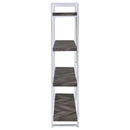  Coaster Furniture Grimma 802613 63-inch 4-shelf Bookshelf - Rustic Grey and Chrome IMAGE 4