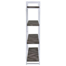  Coaster Furniture Grimma 802613 63-inch 4-shelf Bookshelf - Rustic Grey and Chrome IMAGE 8