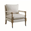  Coaster Furniture Dempsy 903058 Upholstered Accent Chair with Casters - Beige IMAGE 1