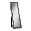  Coaster Furniture Carisi 961427 22 x 61 Inch Crystal Acrylic Standing Mirror - Silver IMAGE 1