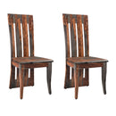  Coast2Coast Fallon 37113 Set of 2 Solid Wood Dining Chairs with Slat Back and Scooped Seat IMAGE 1