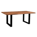  Coast2Coast Henderson 37117 Dining Table with Natural Live Edge top and Metal Base IMAGE 1