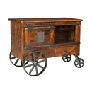  Coast2Coast Massen 37127 2 Door One Drawer Wine Cart Trolley IMAGE 1