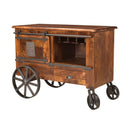  Coast2Coast Massen 37127 2 Door One Drawer Wine Cart Trolley IMAGE 2