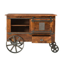  Coast2Coast Massen 37127 2 Door One Drawer Wine Cart Trolley IMAGE 4