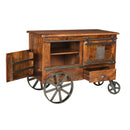  Coast2Coast Massen 37127 2 Door One Drawer Wine Cart Trolley IMAGE 5