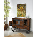  Coast2Coast Massen 37127 2 Door One Drawer Wine Cart Trolley IMAGE 6
