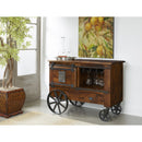  Coast2Coast Massen 37127 2 Door One Drawer Wine Cart Trolley IMAGE 7