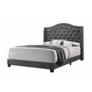  Coaster Furniture Sonoma 310072F Upholstered Full Wingback Bed - Grey IMAGE 1