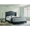 Coaster Furniture Sonoma 310072Q Upholstered Queen Wingback Bed - Grey IMAGE 4