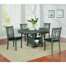  Coaster Furniture Lavon 108211 Oval 60-inch Extension Leaf Dining Table - Medium Grey IMAGE 5