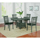  Coaster Furniture Lavon 108211 Oval 60-inch Extension Leaf Dining Table - Medium Grey IMAGE 6