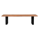  Coast2Coast Henderson 37118 Dining Bench with Natural Live Edge top and Metal Base IMAGE 2