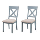  Coast2Coast Wharf 40298 Set of 2 Crossed Back Oatmeal Upholstered Seat Dining Side Chairs IMAGE 1
