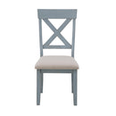  Coast2Coast Wharf 40298 Set of 2 Crossed Back Oatmeal Upholstered Seat Dining Side Chairs IMAGE 2
