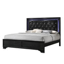  Crown Mark Micah California King Upholstered Panel Bed B4350-K-HBFB/B4350-CK-RAIL IMAGE 1