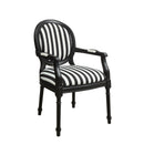  Coast2Coast Christopher 96534 Contemporary Accent Chair or Arm Chair - Black and White Upholstery IMAGE 1