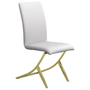  Coaster Furniture Carmelia 105171 Upholstered Dining Side Chair - White (Set of 4) IMAGE 1