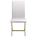  Coaster Furniture Carmelia 105171 Upholstered Dining Side Chair - White (Set of 4) IMAGE 2