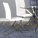  Coaster Furniture Carmelia 105171 Upholstered Dining Side Chair - White (Set of 4) IMAGE 9