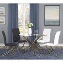  Coaster Furniture Carmelia 105172 Upholstered Dining Side Chair - Black (Set of 4) IMAGE 10