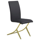  Coaster Furniture Carmelia 105172 Upholstered Dining Side Chair - Black (Set of 4) IMAGE 1