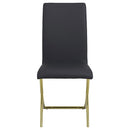  Coaster Furniture Carmelia 105172 Upholstered Dining Side Chair - Black (Set of 4) IMAGE 2