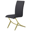  Coaster Furniture Carmelia 105172 Upholstered Dining Side Chair - Black (Set of 4) IMAGE 3